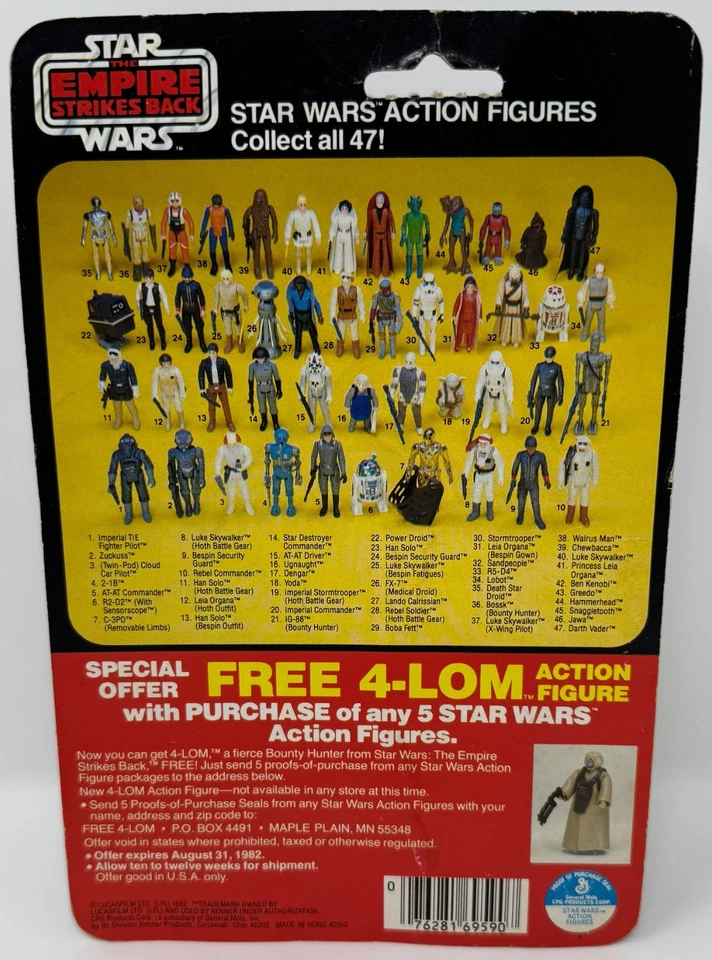 Figura de acción Kenner 1982 Star Wars ESB FX-7 Medical Droid 47 espalda 4-LOM oferta Foto 2 de 4