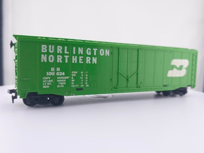 #ad Tyco HO Scale Burlington Northern Box Car BN 100024 Model Railroad Train Car $4.95