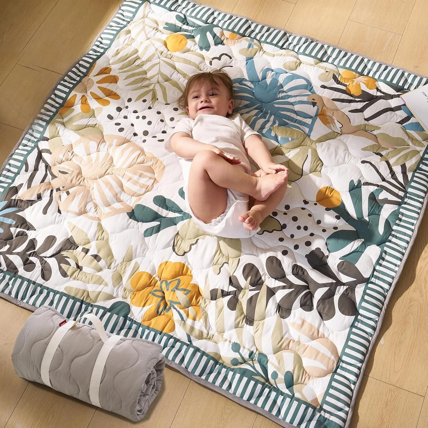 Baby Play Mat Floor 50x50 Thickened Playpen Mat Playmate Baby Tummy Time
