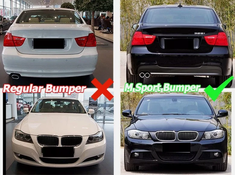 For BMW E92 E93 325i 328i 335i M Sport 2007-13 Carbon Fiber Rear Diffuser W/LED Foto 2 de 4