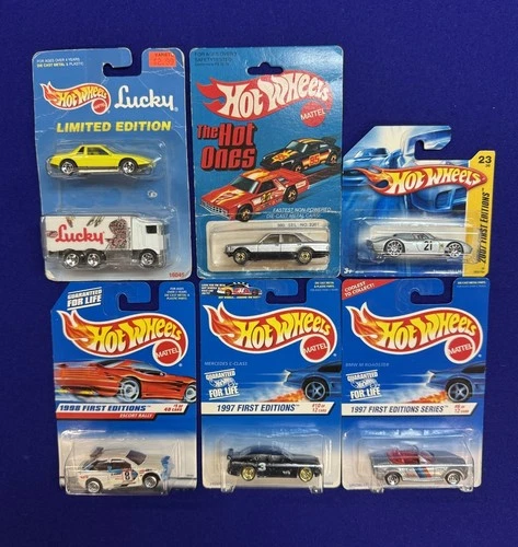 Hot Wheels 1ea-1981 5ea-90’s . Lot of 6.  Classic Vintage Collectible Cars NIP