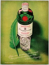 Tanqueray London Dry Gin Cocktails Home Bar Wall Art Decor Vintage Print Ad 1971