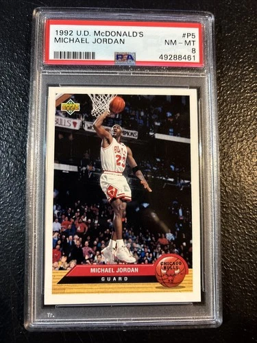FREE SHIPPING 1992 Upper Deck McDonalds #P5 Michael Jordan NM-MT PSA 8
