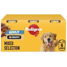 Adult Dog Wet Food Can, Mixed Selection Gravy, 6x400g 3.88 per kilo