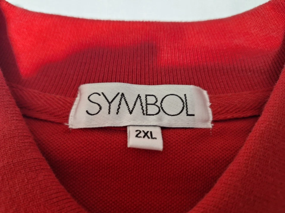 Polo Symbol 2XL XXL rojo manga corta para hombre Foto 3 de 4