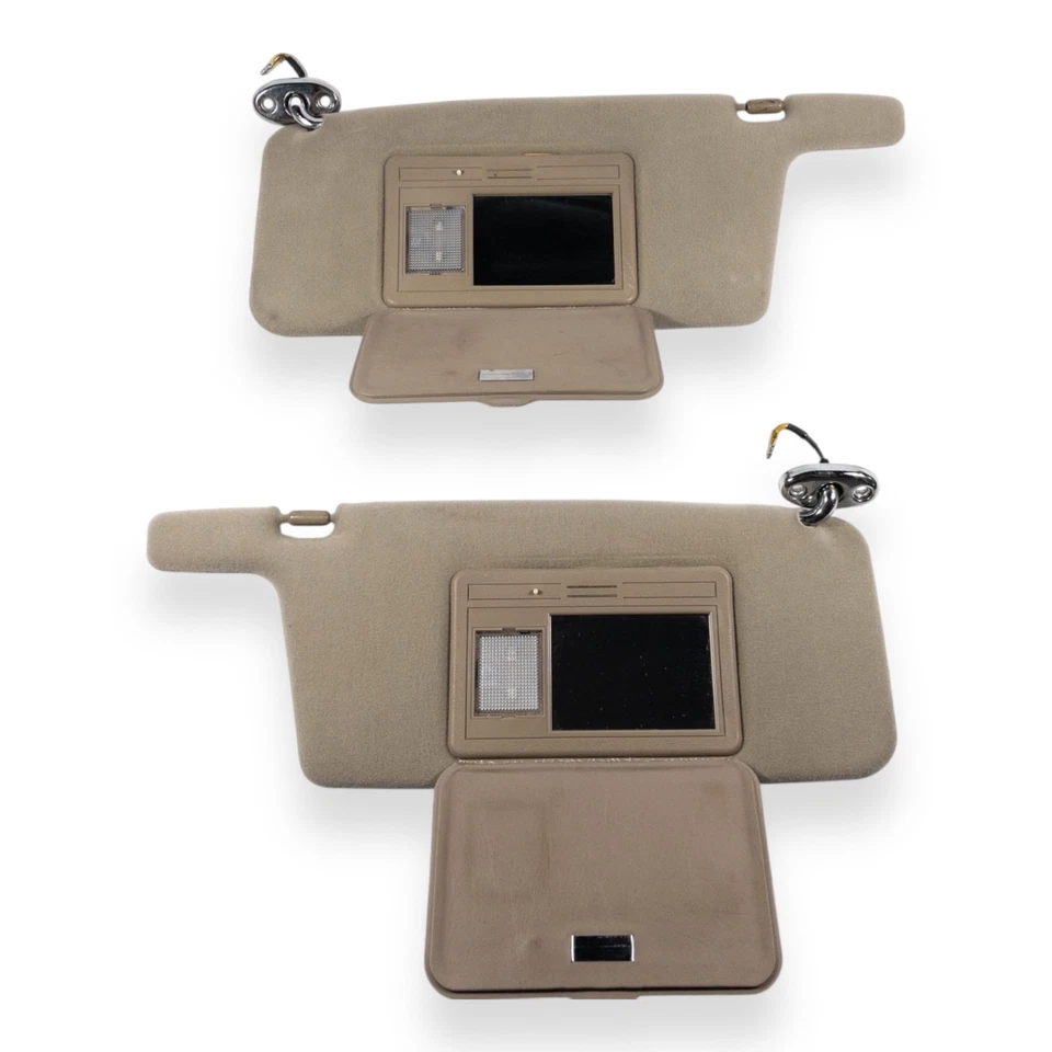 Комплект из пары бежевых солнцезащитных козырьков со стороны водителя и пассажира Acura CL 1997-1999 годов выпуска - Изображение 4 из 4