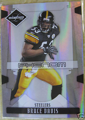 BRUCE DAVIS 2008 LEAF LIMITED ROOKIE  /999 STEELERS