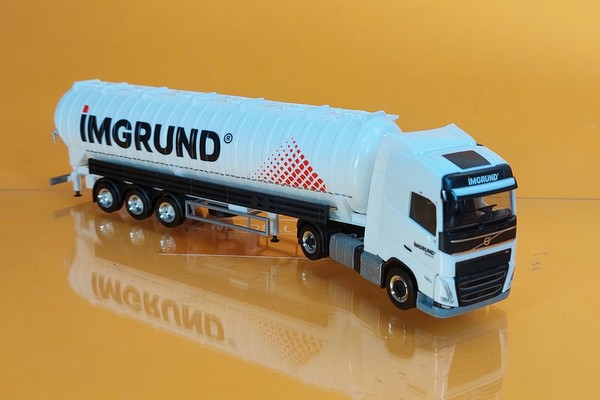 Herpa 314961 Volvo FH Gl. 2020 ADR Saugsilo-Sz Imgrund 1:87, NEU-image