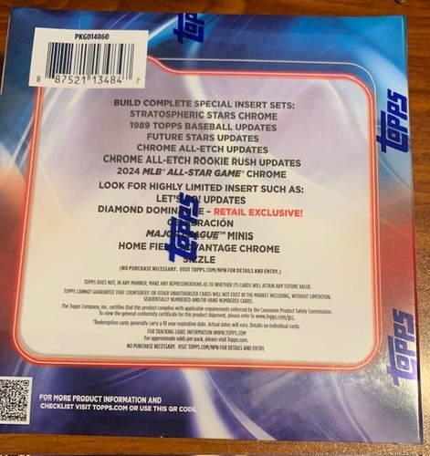 Very Hot 2024 Topps Chrome Update Mega Box Sealed Free Shipping - Picture 2 of 5