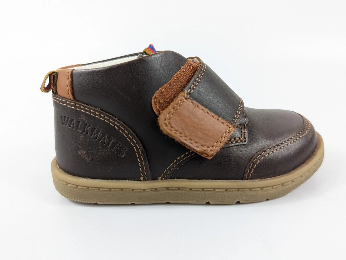 M S Walkmates Infant Brown Leather Boots Uk 5 eBay