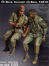 1/35 Scale Vietnam War US Infantry Bros. '68 – Resin Figure Kit Unassembled