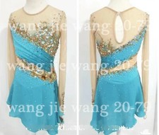 Ice Figure Skating Dress Figure Skating Dress For Competion blue dyeing