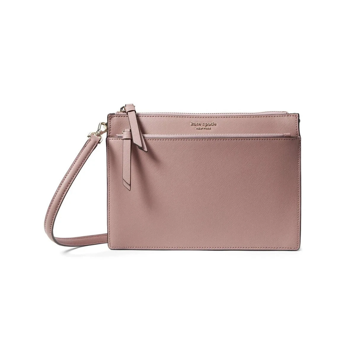 NWT KATE SPADE HILLI CROSSBODY BAG PURSE DUSTY PEONY SAFFIANO LEATHER $228