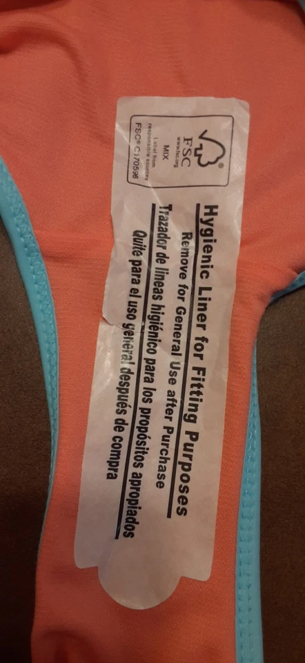 Parte inferior de bikini No Boundaries naranja brillante con ribete azul para jóvenes XL (15-17) Foto 3 de 4