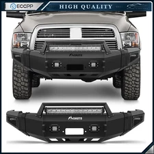 Front Bumper w/ Winch Plate & LED Lights & D-rings For 2010-2018 Dodge Ram 2500