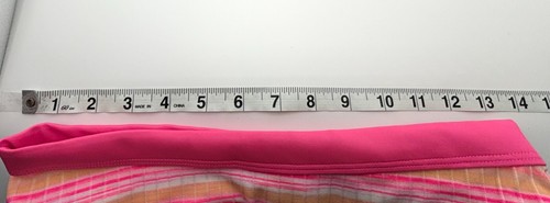 Art Class Swim Bottom Girls XL 14 Pink Orange Striped Summertide UPF 50 Brief - Picture 6 of 13