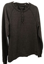 Guess Mens Color Gray Size Medium exposed seems Longsleeve Crew neck