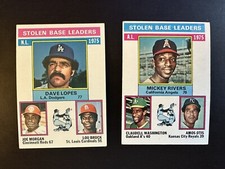 1976 Topps 1975 AL NL Stolen Base Leaders Lou Brock Joe Morgan Dave Lopes