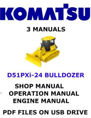 KOMATSU D51PXi-24 BULLDOZER OPERATION & MAINTENANCE SERVICE ENGINE MANUAL PDF