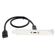 Cablecy Front USB 3.1 Header to USB-C Type-C Female Extension Cable with Type-E