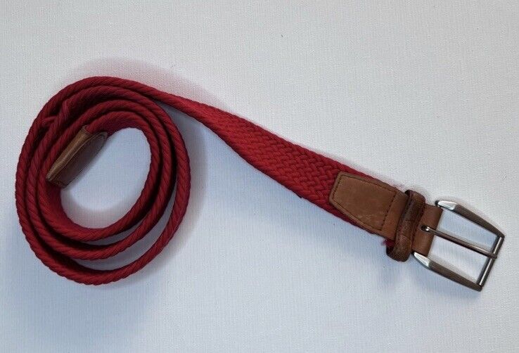 Brooks Brothers 346 Red Braided Woven Stretch Bel… - image 6