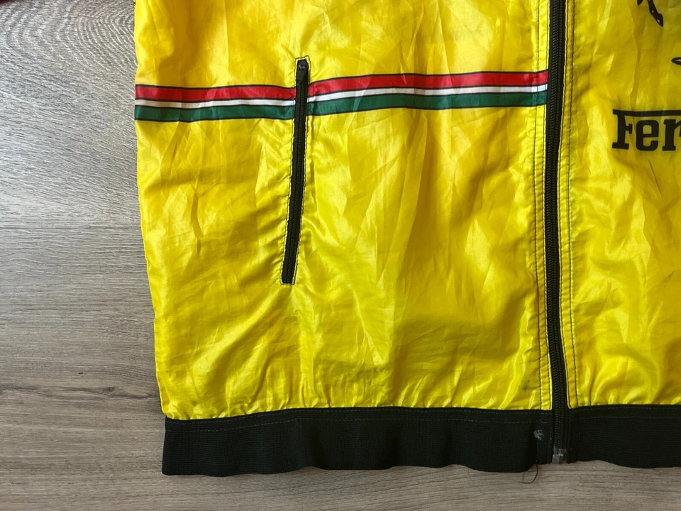 Vintage 1970s Italstyle Ferrari Windbreaker Jacket Size 52 Horse Car Racing USED - Image 4 of 4