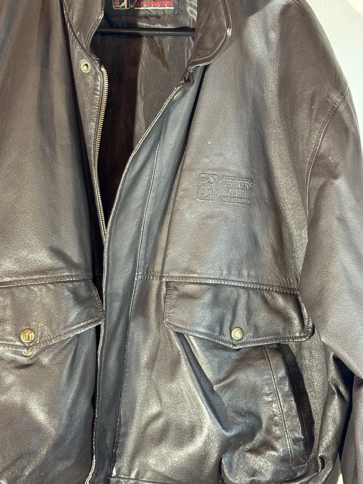 CHAQUETA DE CUERO PGA TOUR PARTNERS CLUB LIFE MEMBER MARRÓN XXL Foto 3 de 4