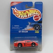 Vintage 1996 Hot Wheels Mainline 468 GT Racer Fluorescent Orange 5-Spoke NEW