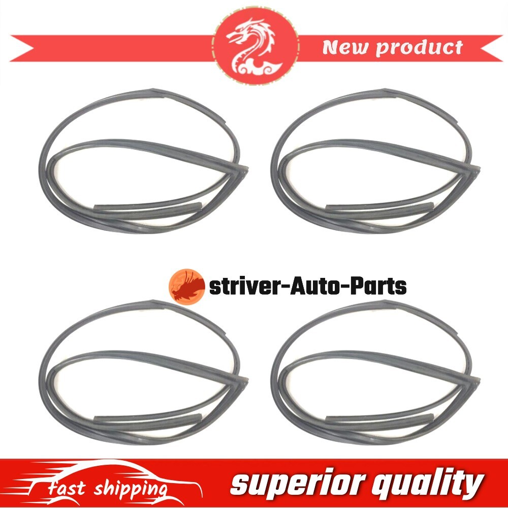 4PCS Door Glass Run Channel Weather Window Seal For Honda Accord Sedan 1994-1997