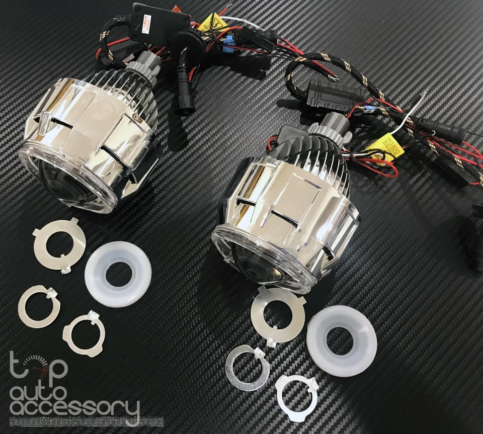 Lente proyectora ojo halo ángel incorporada LED HID faros luces para Triumph Foto 2 de 4