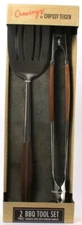 1 Ct Cravings by Chrissy Teigen 2 Piece Stainless Steel & Ashwood BBQ Tool Set