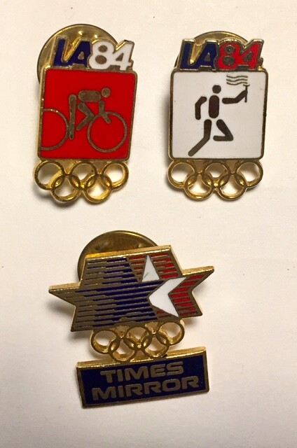 7 OLYMPICS TRADING PINS - 1984 LOS ANGELES SUMMER GAMES AND OTHERS