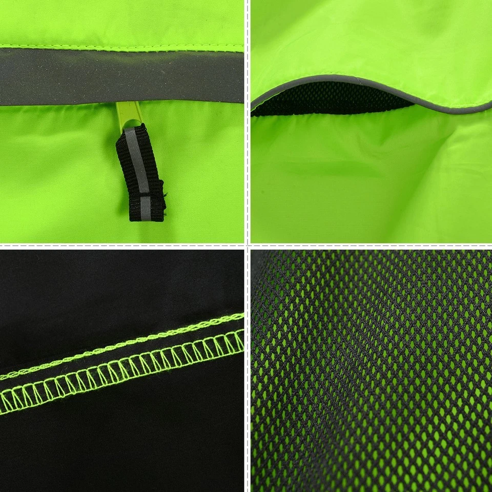 NUEVO Moda Ciclismo Bicicleta BICICLETA Abrigo A Prueba de Viento Manga Larga Jersey Chaqueta Verde Foto 4 de 4