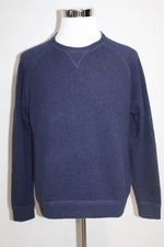 Polo Ralph Lauren Crew V-Stitch Italian Yarn Wool Sweater Men’s Medium Blue EUC