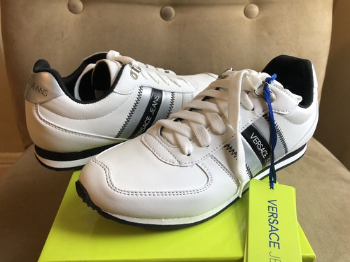 silver versace sneakers