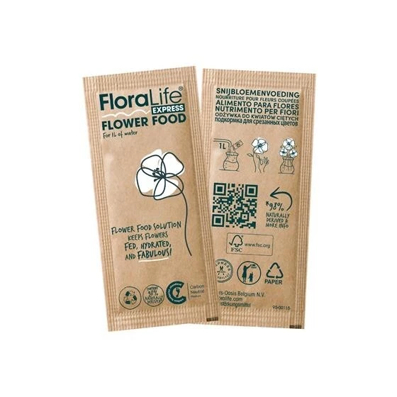 FloraLife Express Blumenfutter Recyclingpapier Beutel 0,5L 1L Wasservase Futter - Bild 2 von 4