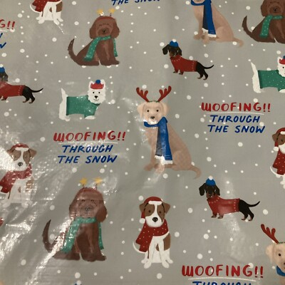 #ad Tesco Dogs Woofing Christmas Tote Bag Dog Snow Holiday Santa Dachshund 2022 New $22.49