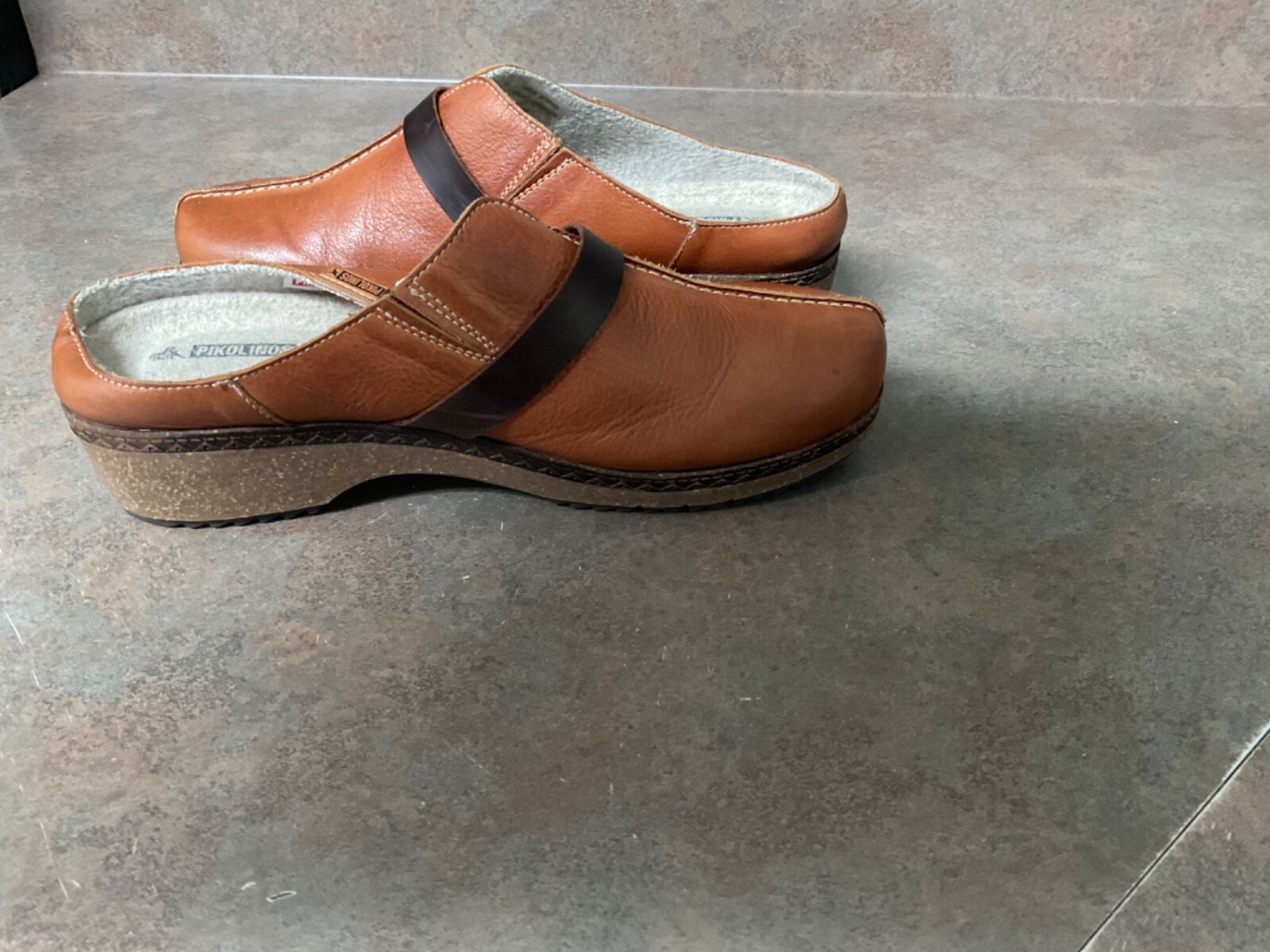 Women’s PIKOLINOS Granda Brown Leather Clogs Mules Sh… Gem