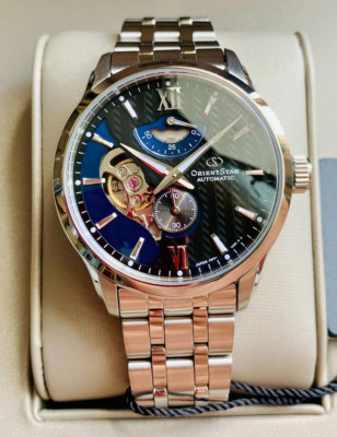 Orient Star RK-AV0B03B Automatic Blue Dial Men's Watch Power Reserve