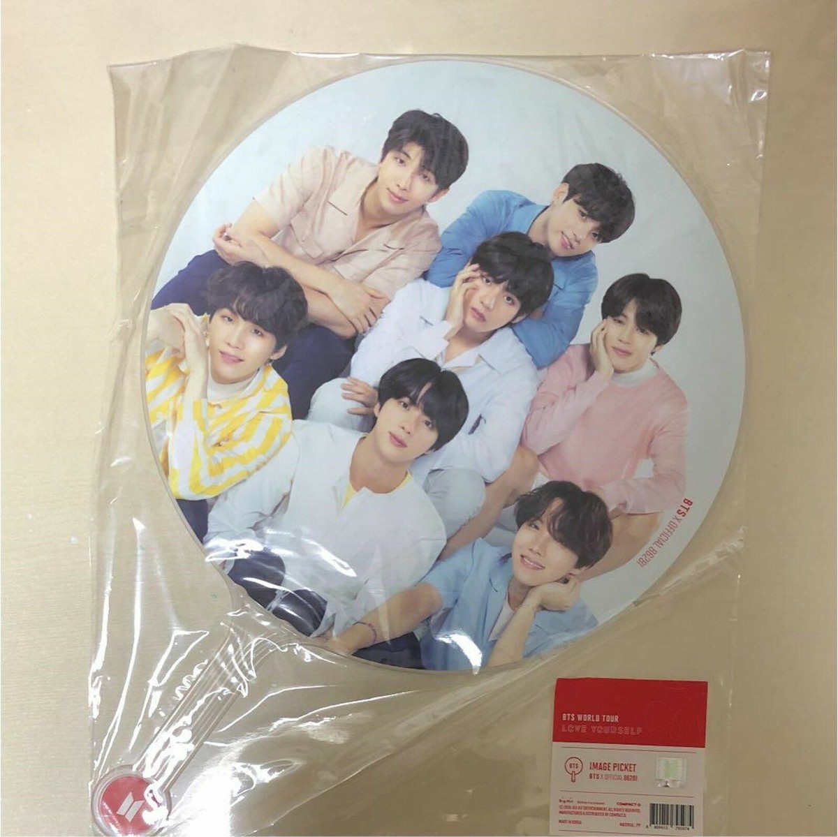 BTS Love Yourself World Tour Seoul Official Round Fan image Picket