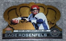 2001 CROWN ROYALE ROOKIE SAGE ROSENFELS 2001 NFL DRAFT PICK CARD #207 88/500