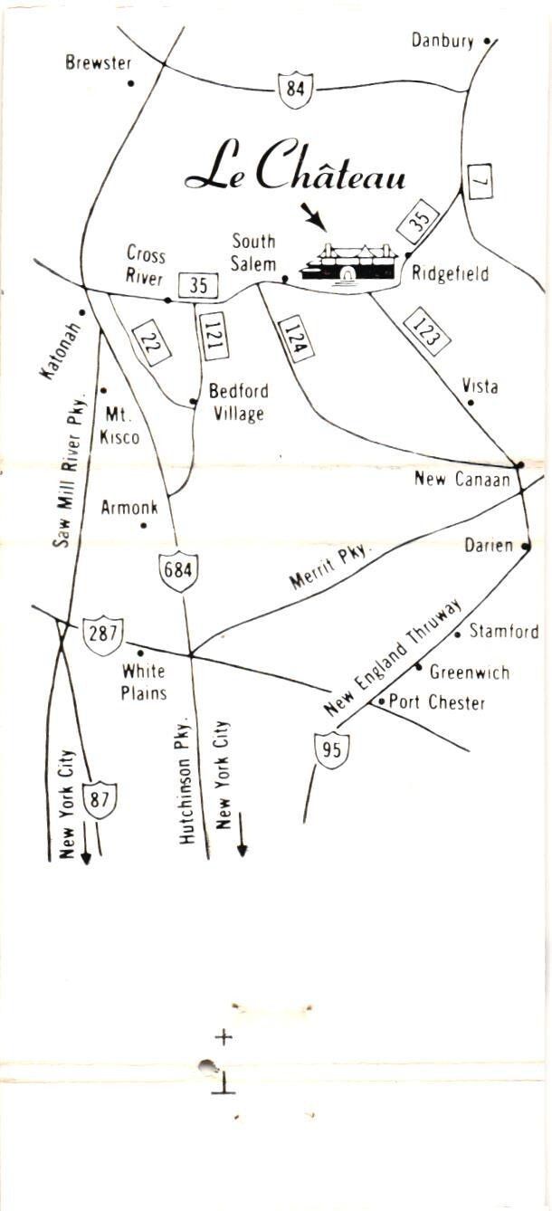 Le Chateau French Restaurant South Salem, New York Vintage Matchbook