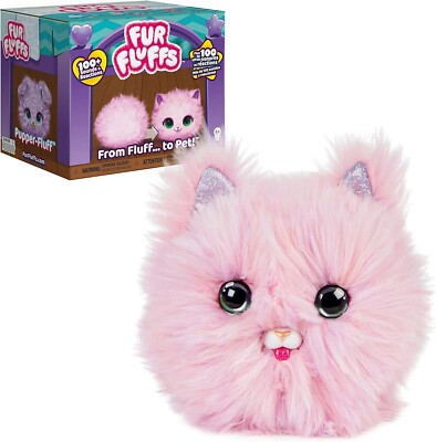 What the Fluff Pink Cat Kitty Fun Toy Fur Fluffs - Brand New in Box!