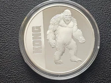 2021 KONG 1 oz .999 SILVER COIN Godzilla vs King Kong Official Movie Coin CAPSUL