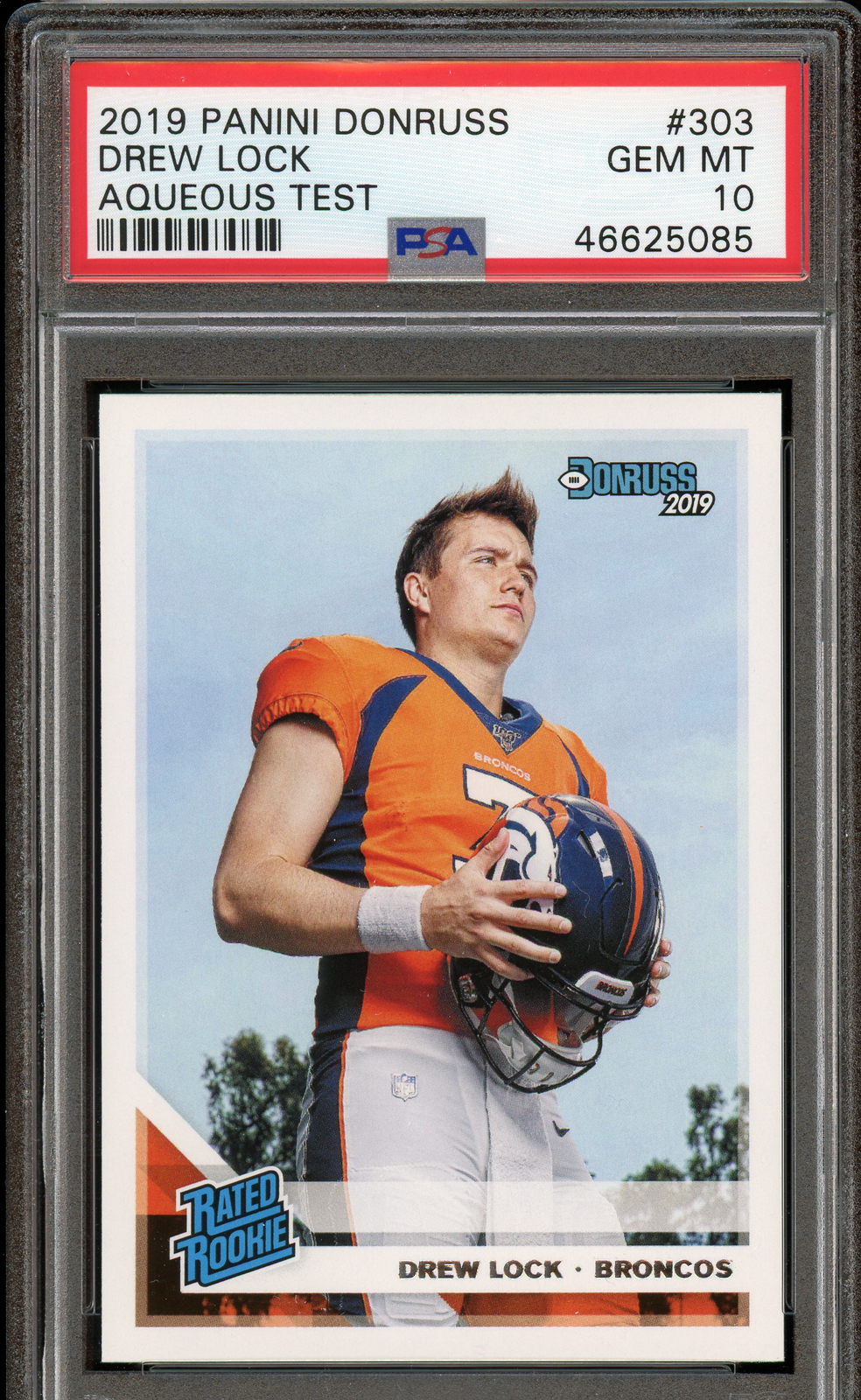 Drew Lock Panini Donruss #303 Aqueous Test