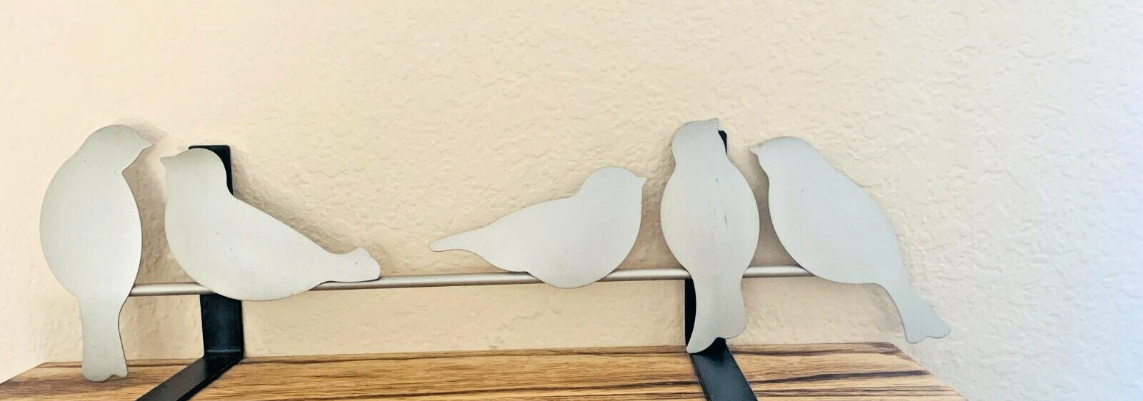 Brush Pewter  Cool Birds on Wire Wall Hanging Decor by Umbra