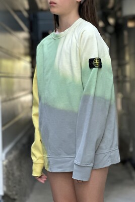 Stone Island Junior Tie Dye Patch Teen Sweatshirt Brand New Tags