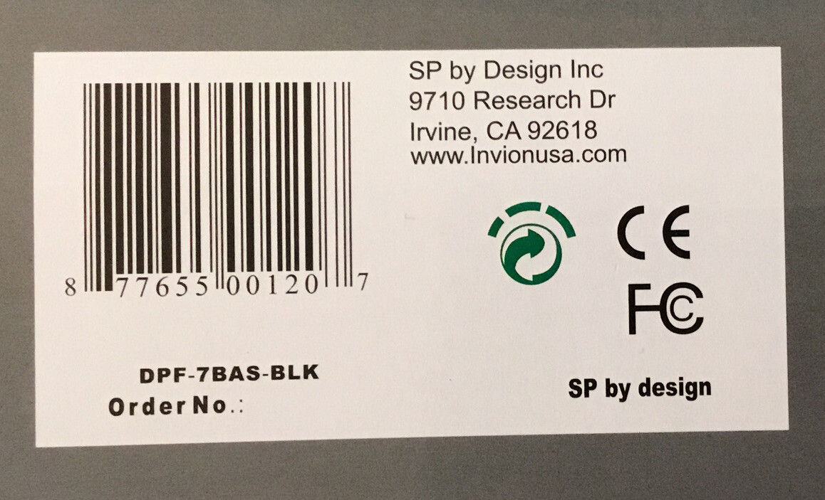 NIB Plug & Play InVion 7" 128MB Internal Memory Digital Photo Frame eBay