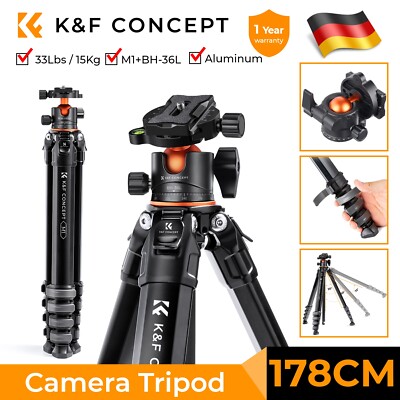 K&F Concept 47-178cm  Alu Kamera Stativ Reisestativ Tripod Für DSLR Canon Nikon