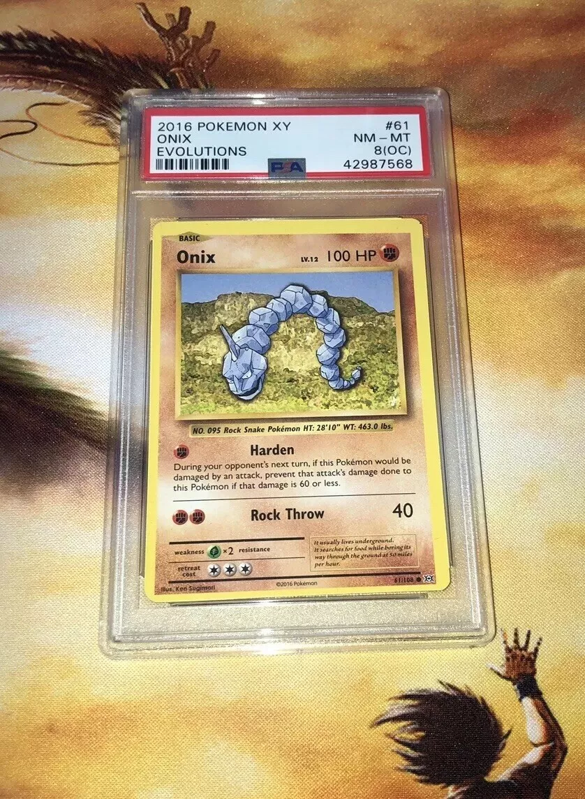 Pokemon Onix (61/108) 2016 XY Evolutions - MINT PSA GRADED 9